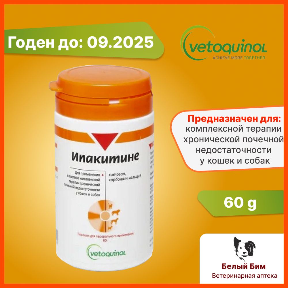 Порошок Vetoquinol Ипакитине, 60 г - купить с доставкой по выгодным ценам в  интернет-магазине OZON (1152438281)