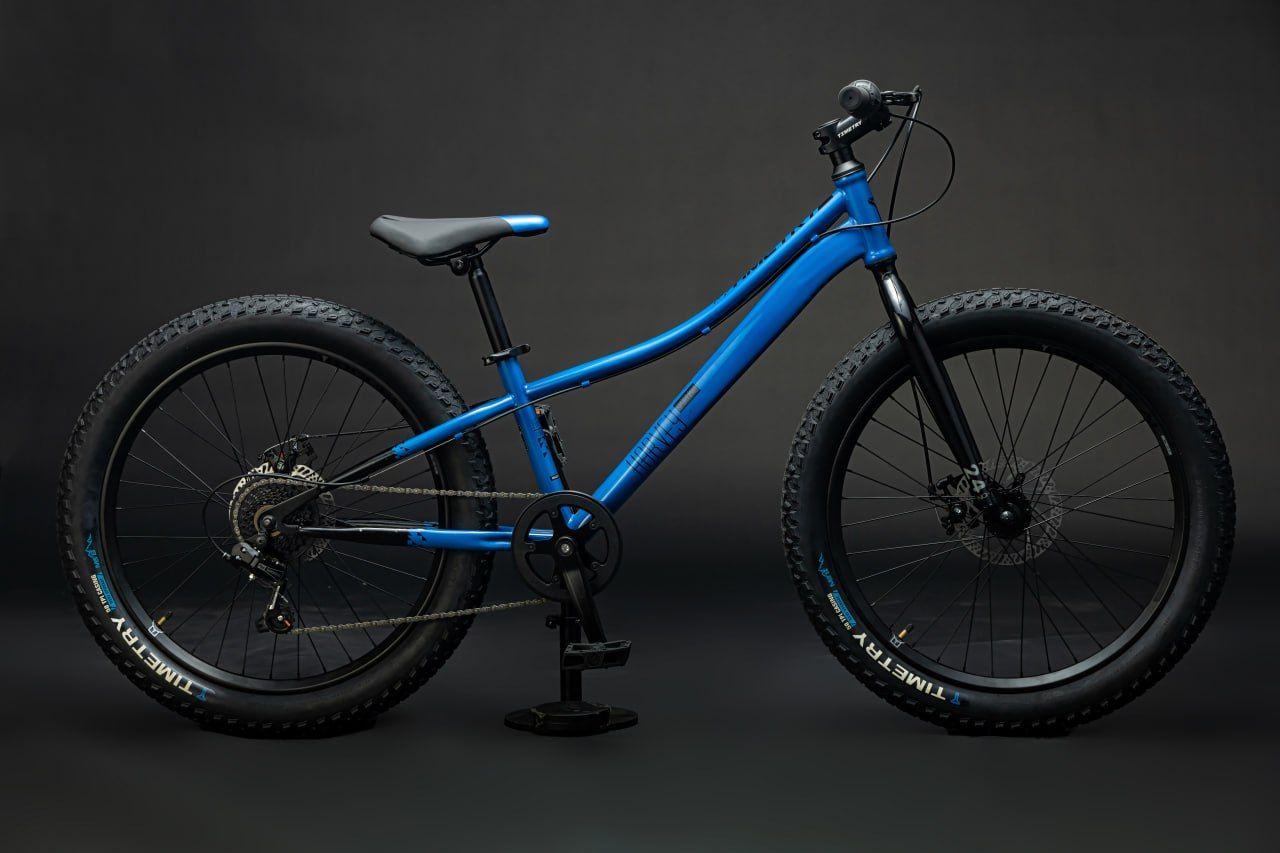 Велосипед полуфэтбайк FATBIKE Timetry TT274 /7s 24" Рама 12" Детский Подростковый, синий