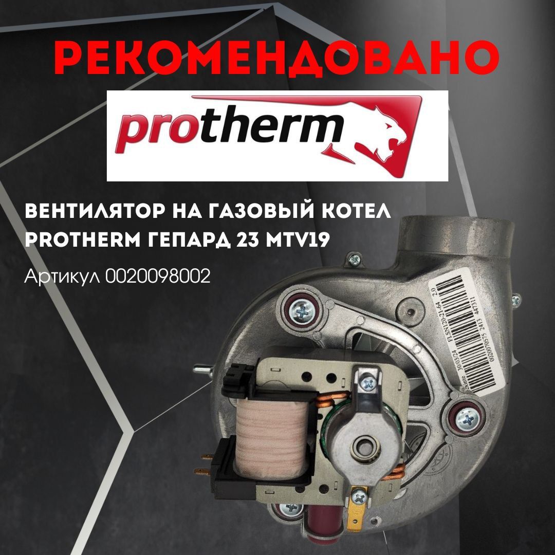 Вентилятор на газовый котел Protherm Гепард 23 MTV19 0020098002