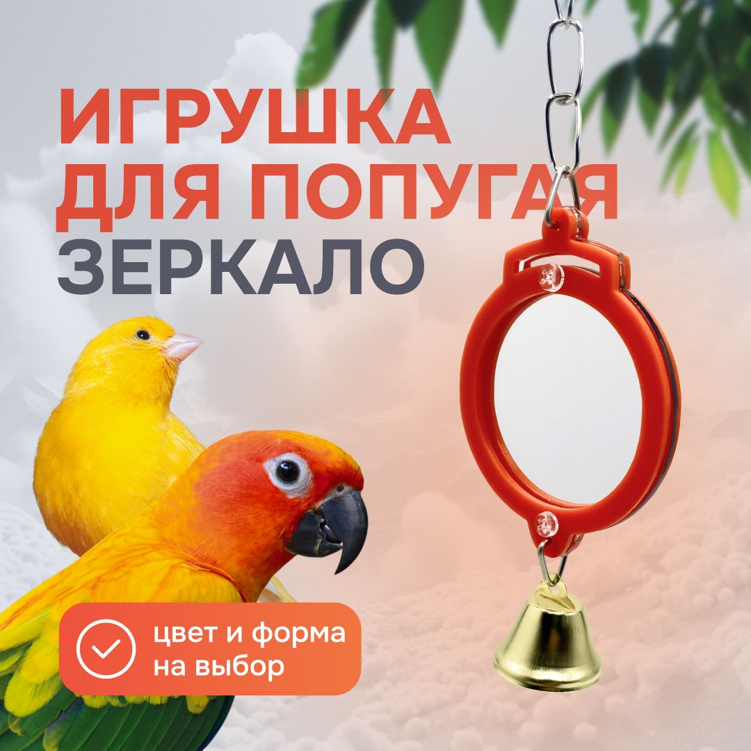 Игрушка для попугаев и птиц - зеркало