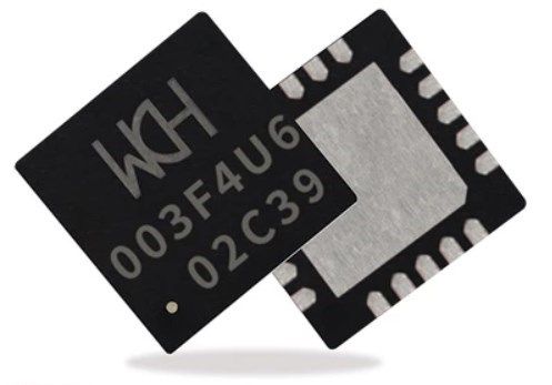 3шт, CH32V003F4U6, Микроконтроллер 32-Бит, RISC-V2A, 48МГц, 16КБ Flash QFN20