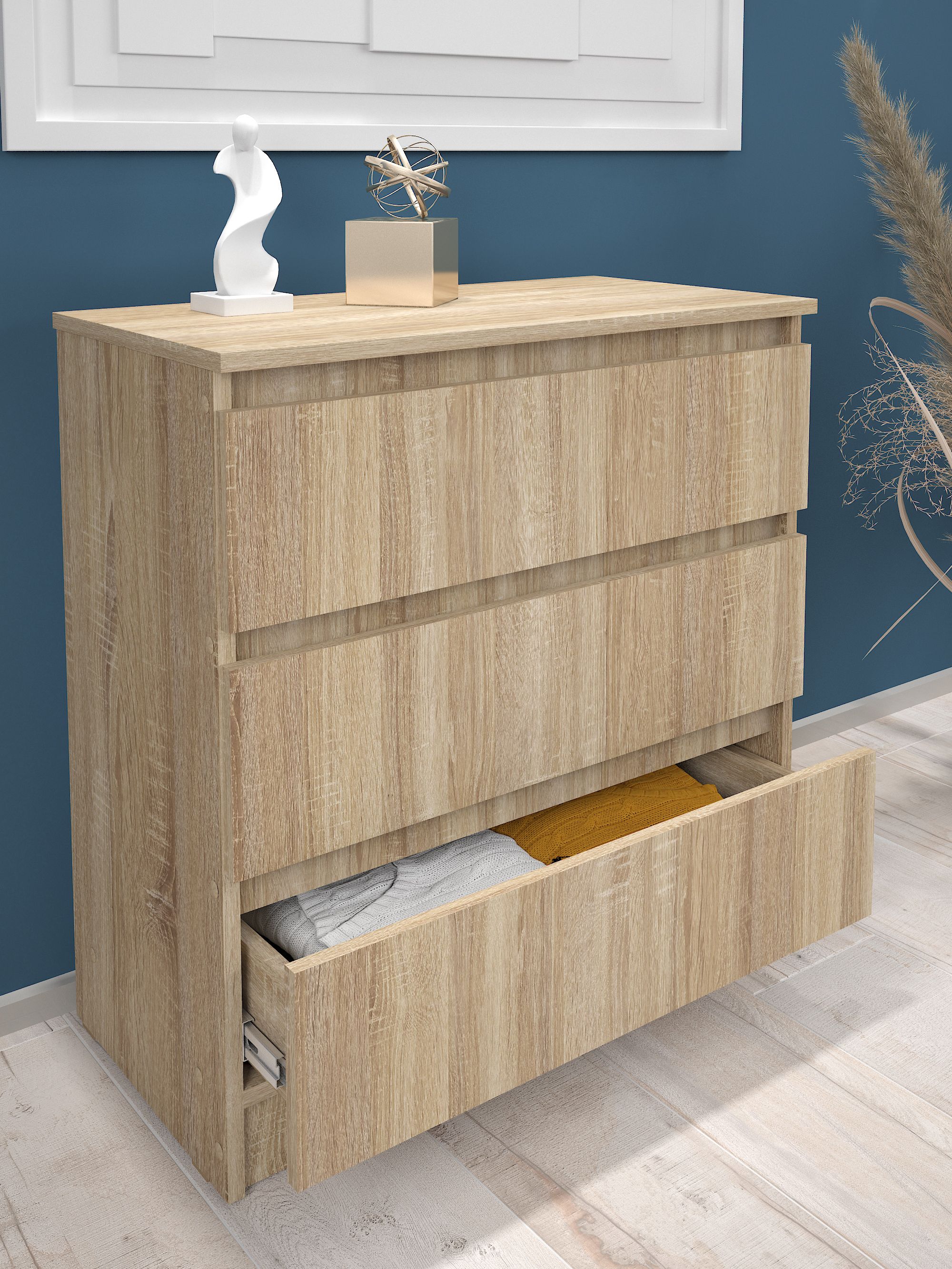 МебельнаяФабрика1+1Комод,3ящ.,70х36x73см