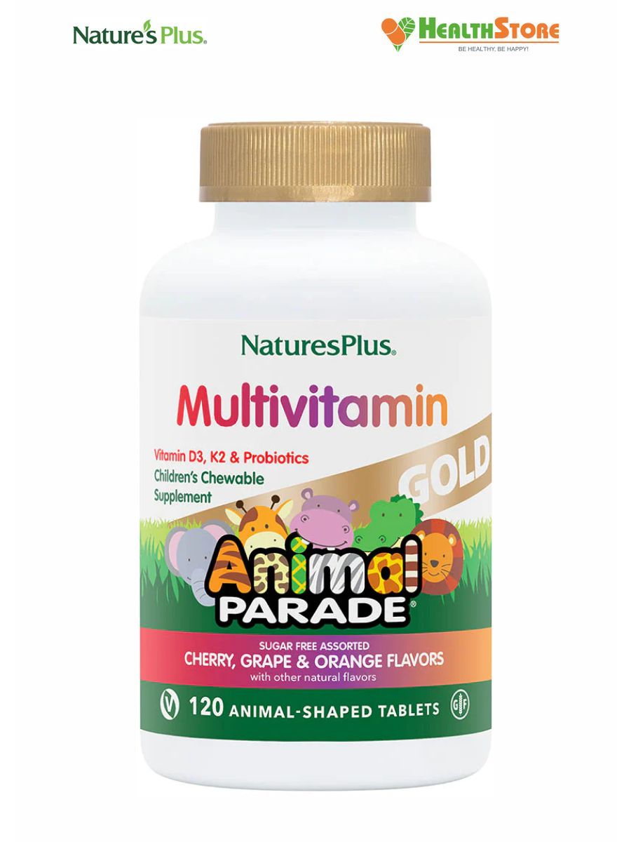 NaturesPlusAnimalParadeGoldMultivitamin120жевательныхтаблеток(вишня,виноград,апельсин),AnimalParadeGoldмультивитамины120