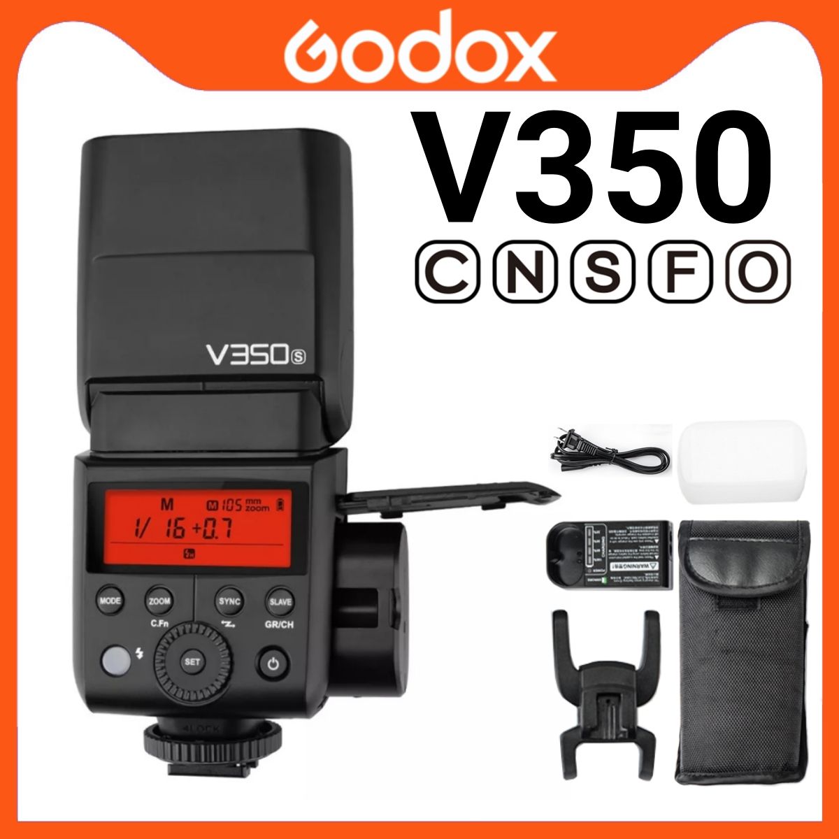 Вспышка для камеры Godox V350, TTL HSS 1/8000s V350C, подходит для беззеркальной камеры Canon Micro Single DSLR, вспышка на литиевой батарее