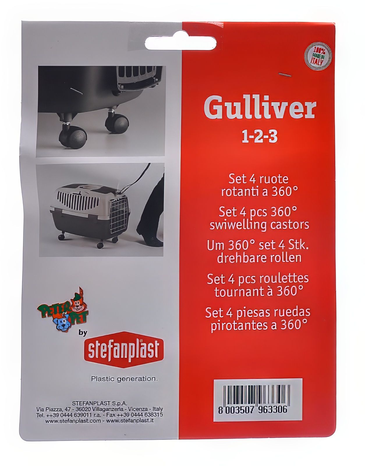 Stefanplast Колеса для переносок Gulliver и Gulliver Deluxe 1,2,3