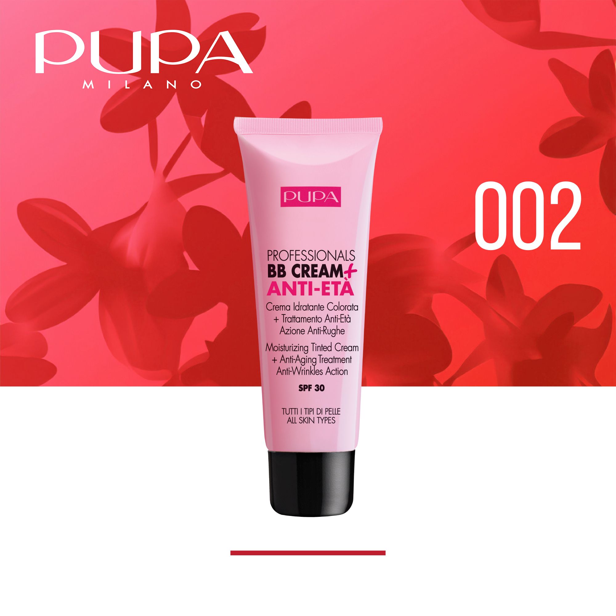 Pupa Professional BB Cream BB-крем антивозрастной увлажняющий № 002, 50 мл