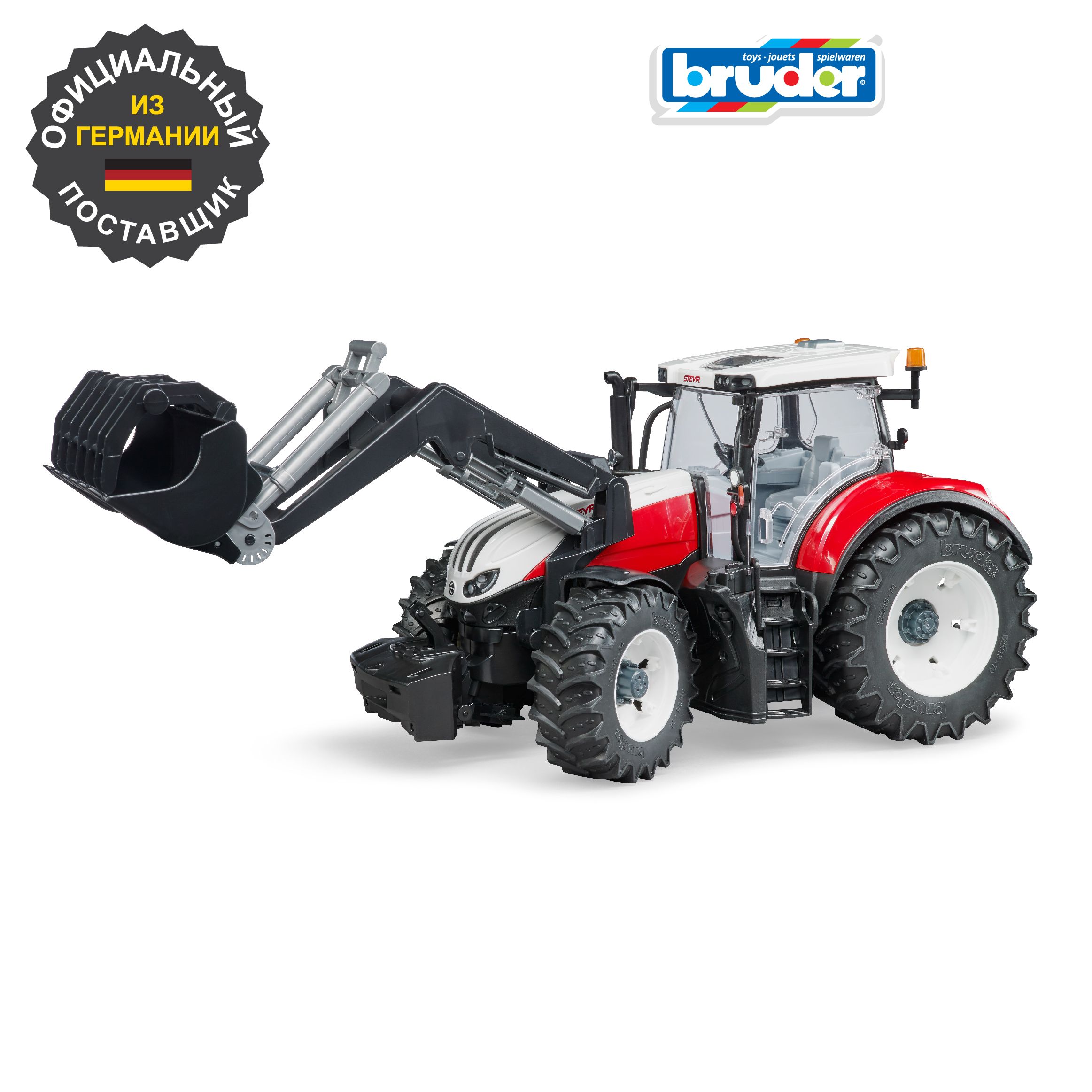 Машинка Bruder Трактор Steyr 6300 Terrus CVT c погрузчиком, Брудер, 03-181  - купить с доставкой по выгодным ценам в интернет-магазине OZON (1193116130)