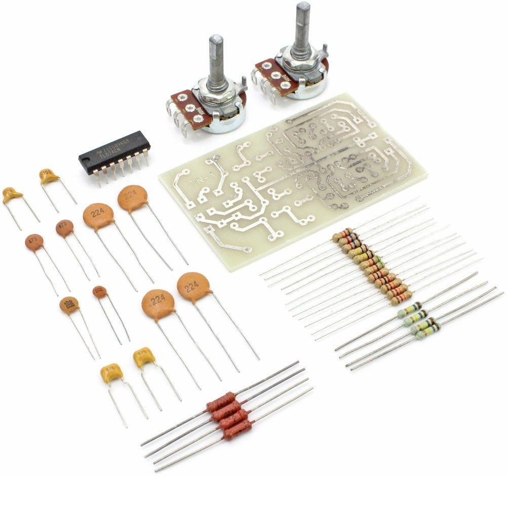 Конструкторнабордляпайки"Тонкомпенсированныйрегуляторгромкостисбас-коррекцией"/DIY