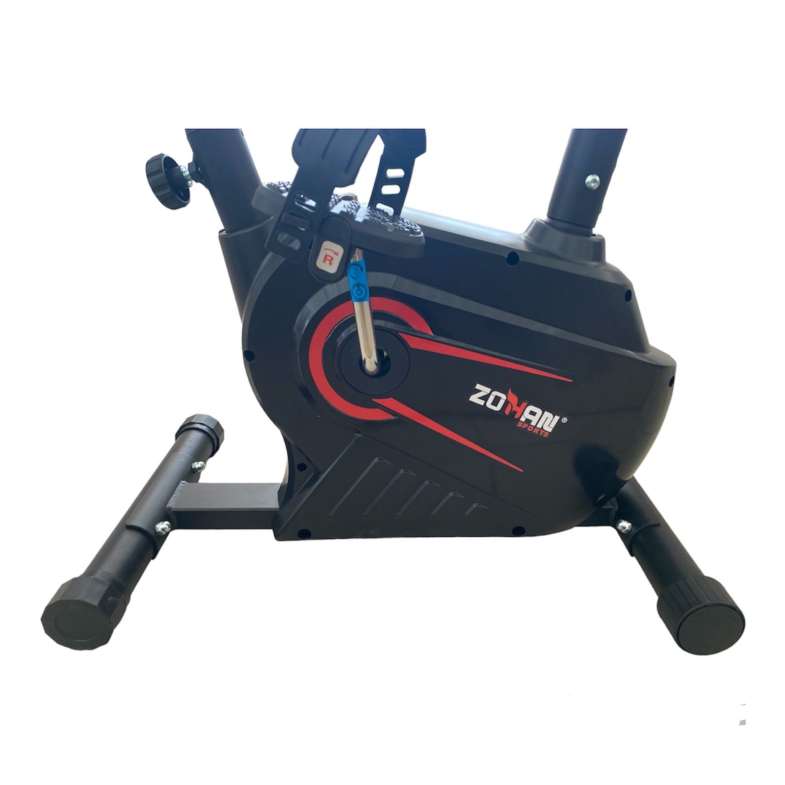 Велотренажер для дома ,Zuhansports Fitness , до 100 кг, тренажер кардио домашний, магнитный, черный/красный - фото 2