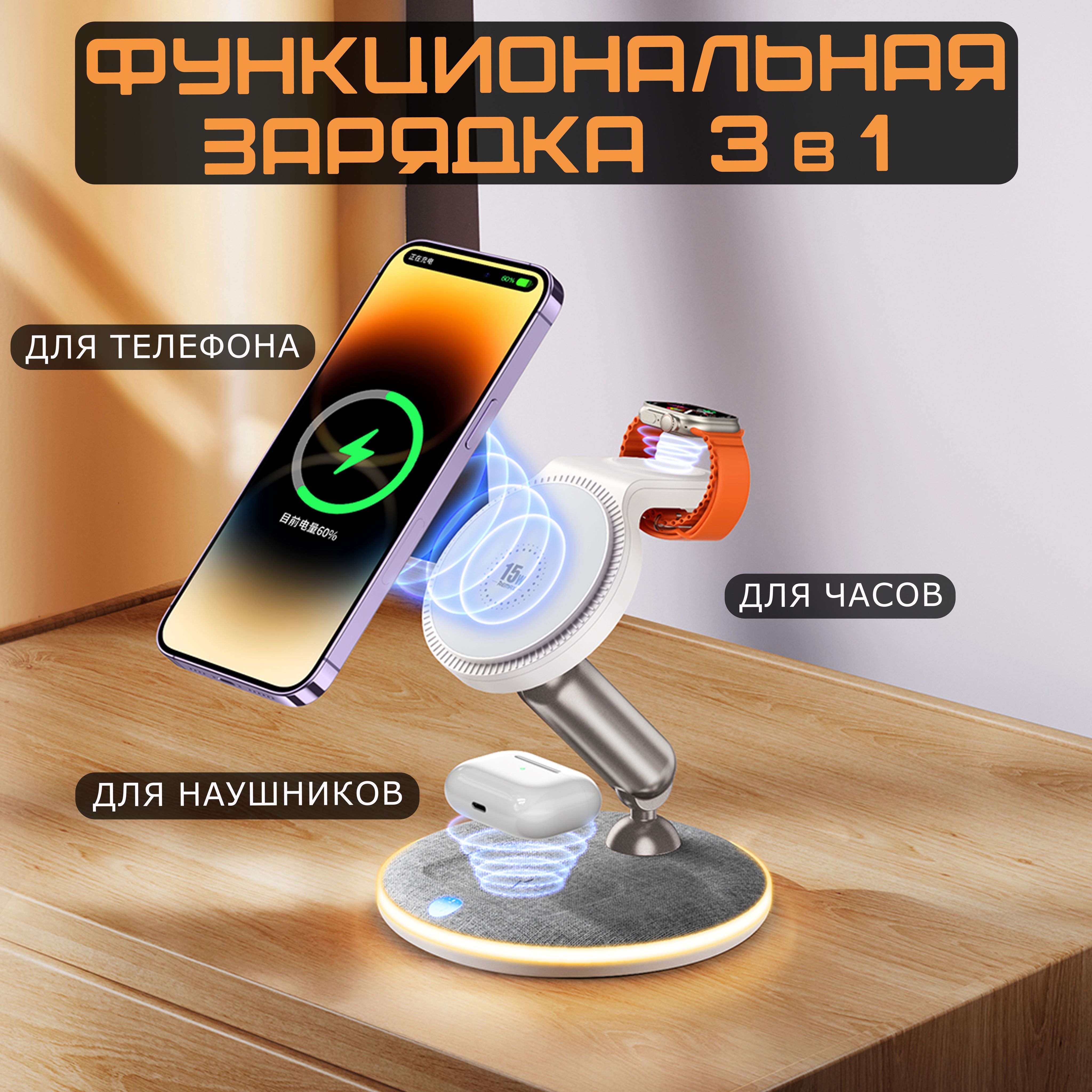 Зарядная станция для мобильных устройств Зарядка1, 22 Вт, USB Type-C -  купить по выгодной цене в интернет-магазине OZON (1496761904)