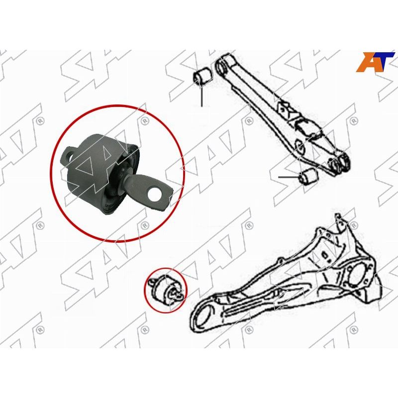 СайлентблокзаднегопродольногорычагаMISUBISHIGALANTFORTISLANCEREVOLUTIONOUTLANDER06-SATST-4120A125,oemMN101430