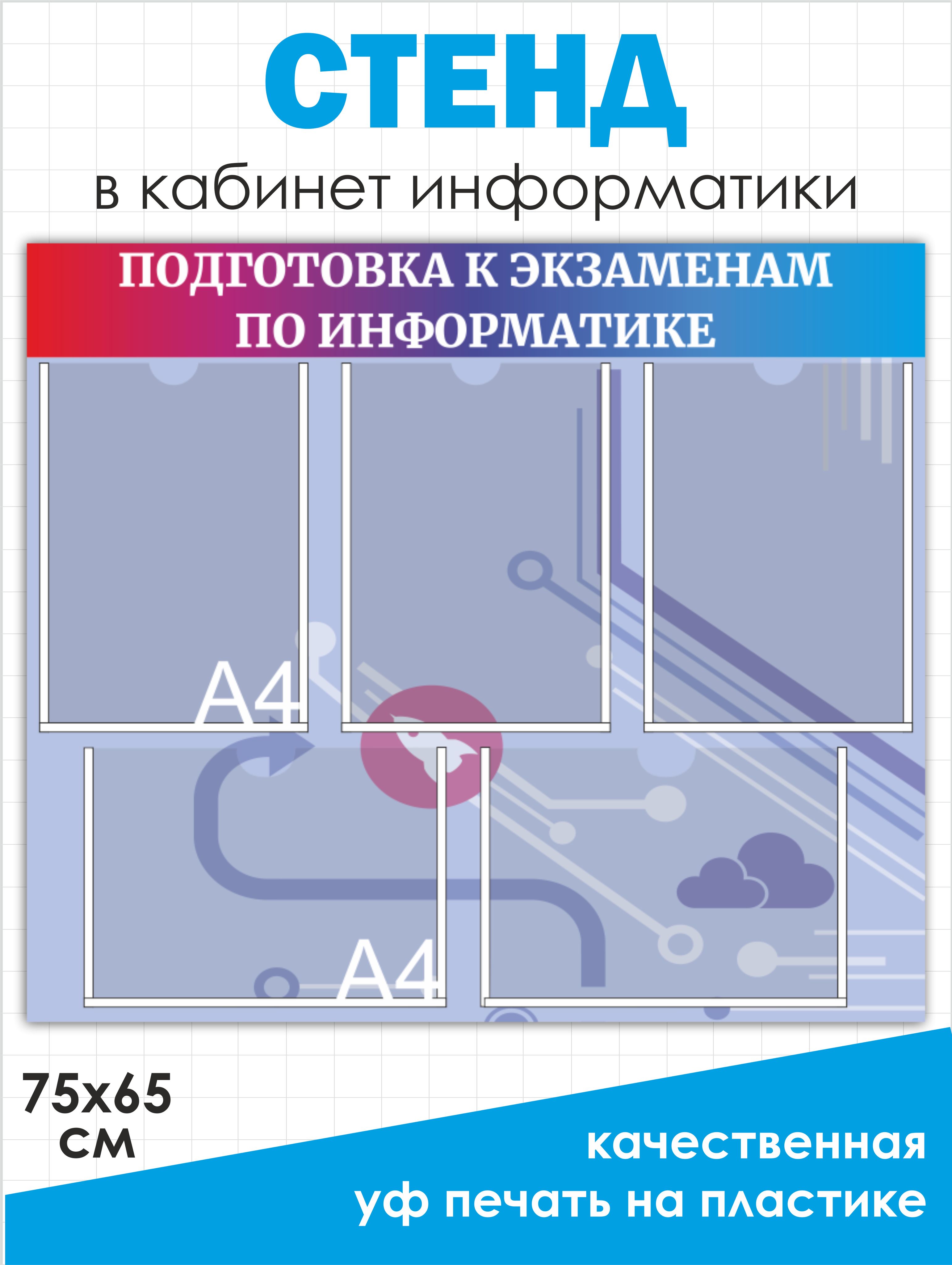 Стенд Подготовка к экзаменам по информатике