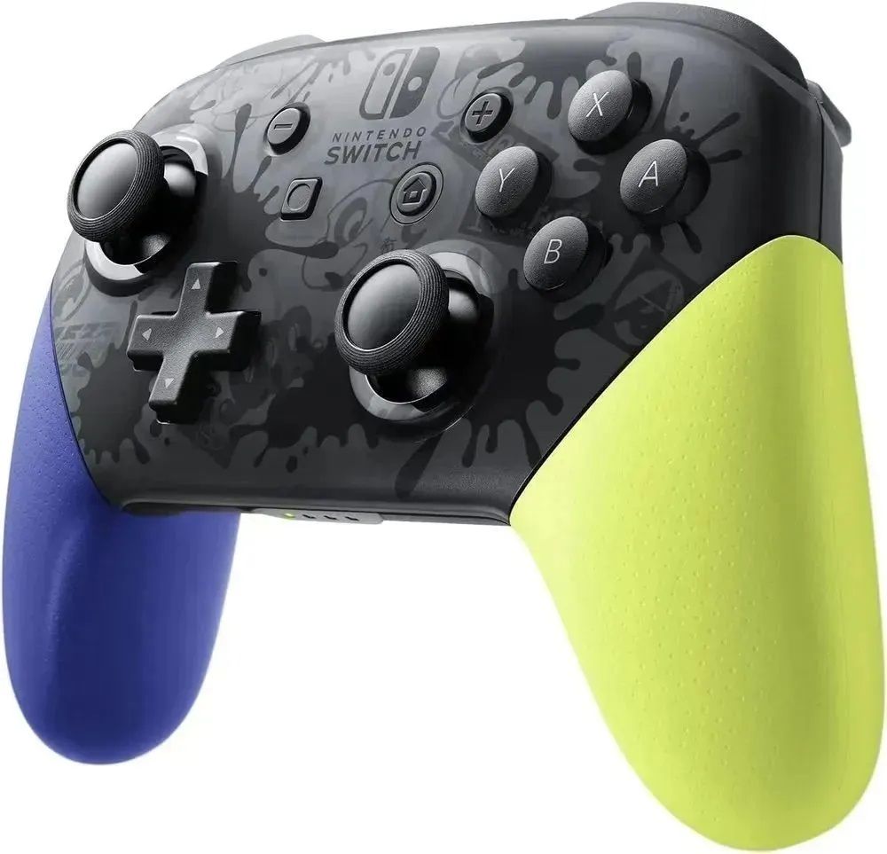 Геймпад Геймпад беспроводной Wireless Controller PRO для Nintendo Switch Splatoon Edition, Bluetooth, черный, синий