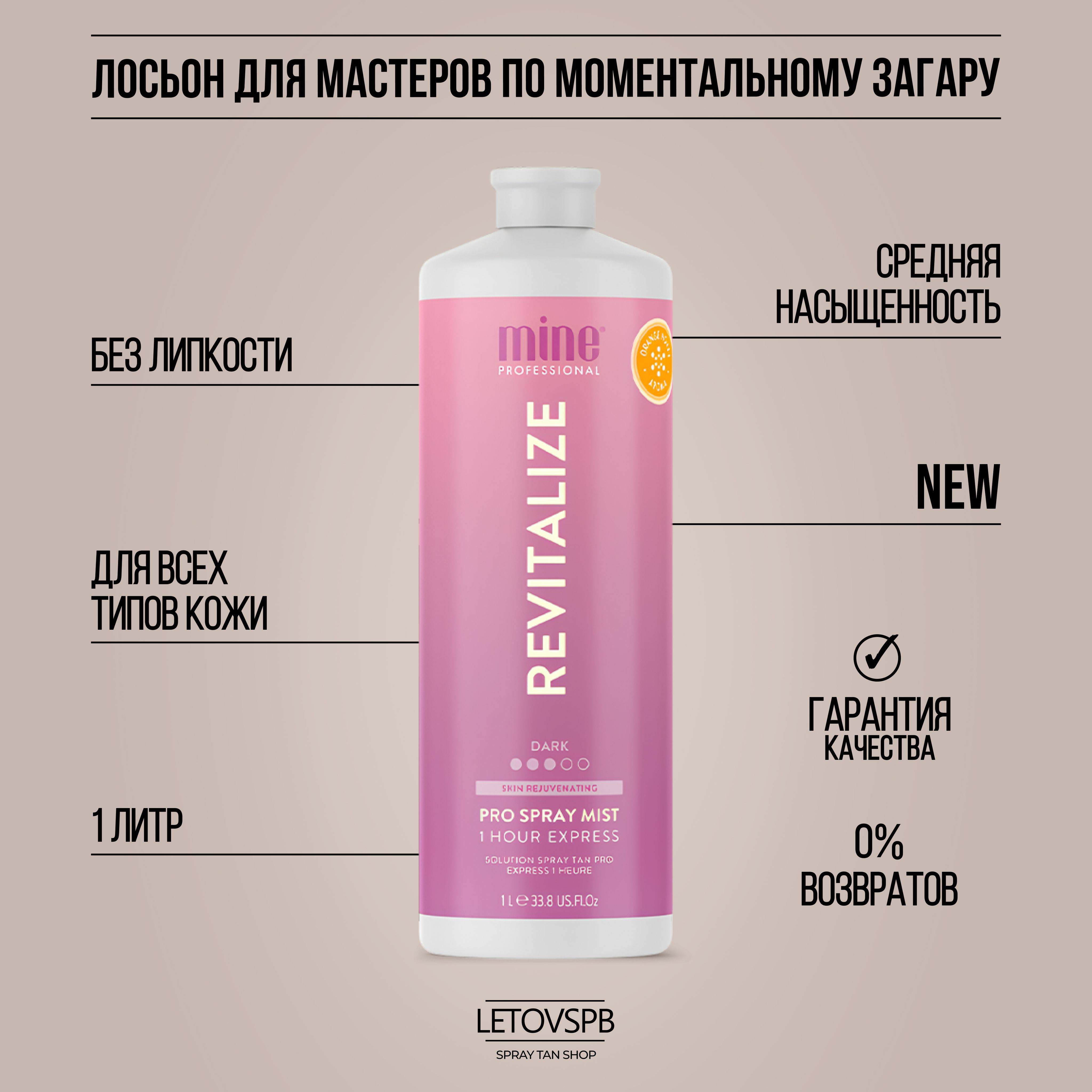 MineTan Лосьон для моментального загара Revitalize Pro Spray Mist