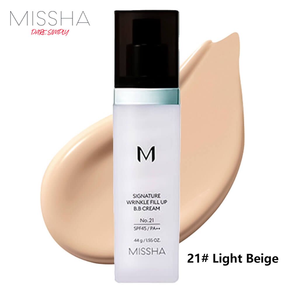 BB крем MISSHA Signature Wrinkle Fill Up BB Cream 44г (SPF37 PA++) 21# Light Beige,корейская косметика,Тональный ББ крем для лица