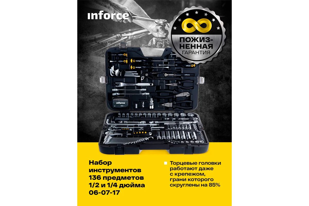 Набор инструментов inforce 136 предметов. Набор инструментов inforce 136 предметов