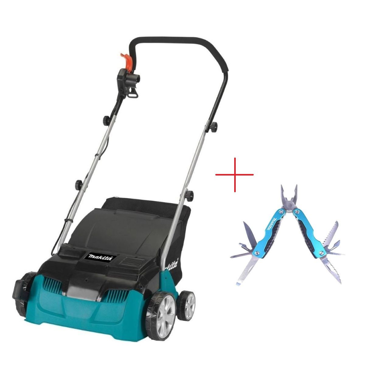 Скарификатор-аэратор Makita UV3200 1300Вт, мультитул PGC-120040 в комплекте