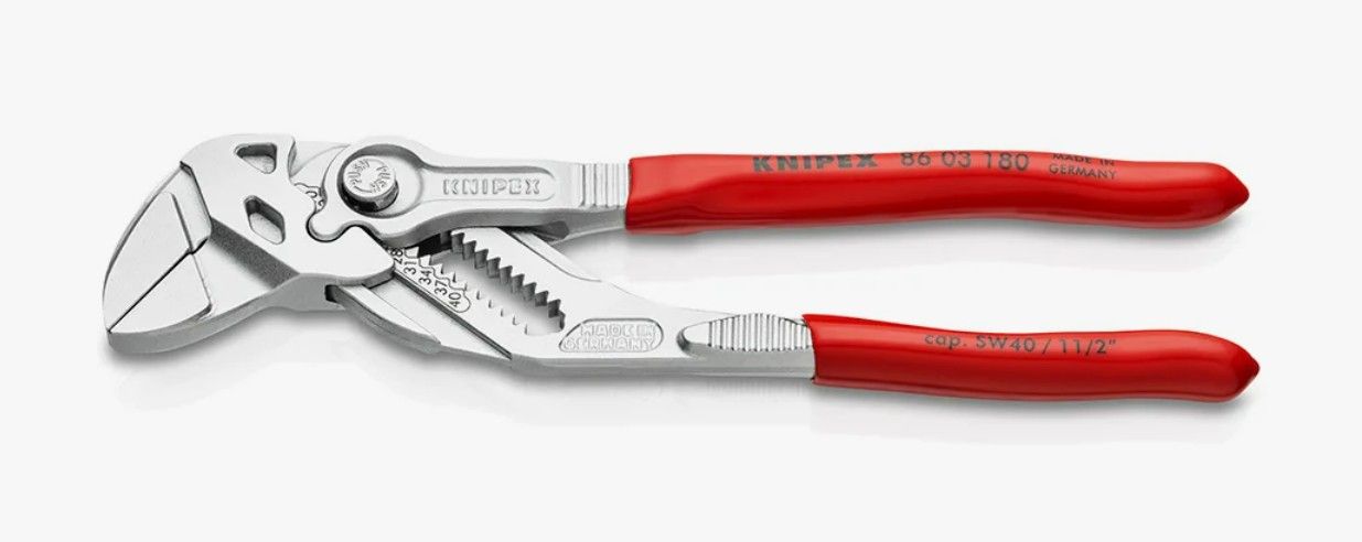 KNIPEX180ммПереставныеклещиигаечныйключводноминструменте8603180