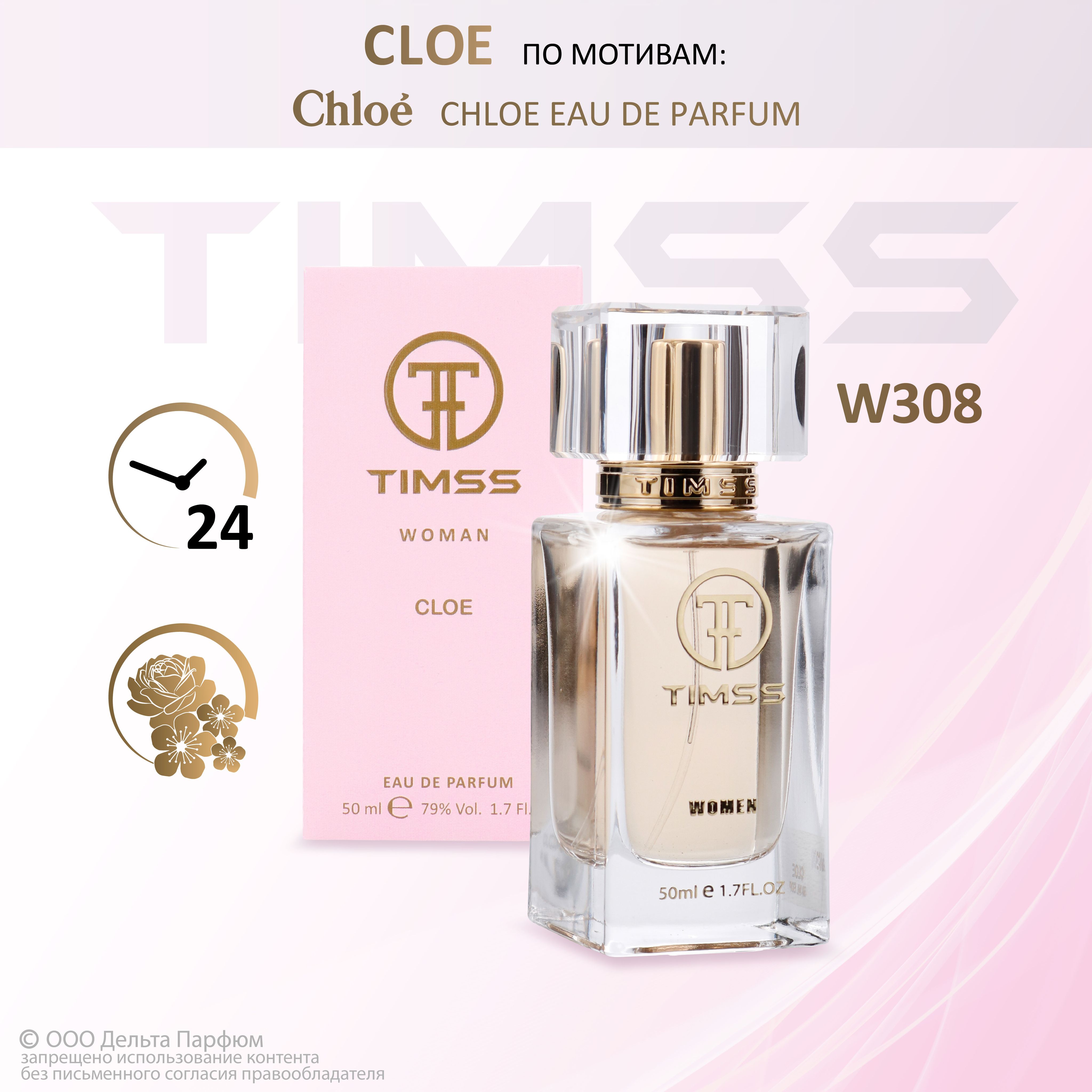 Туалетная вода женская Cloe (W308) 50 мл. Духи женские свежесть