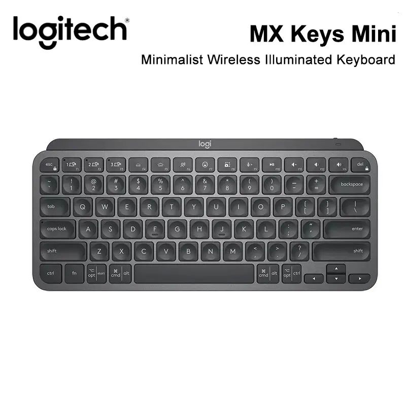 LogitechИгроваяклавиатурабеспроводнаяMXKeysMini,Английскаяраскладка,черный