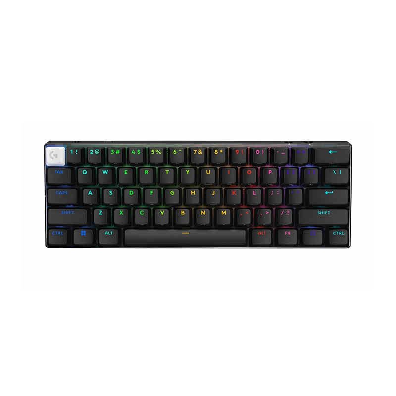 Alzzlie Клавиатура беспроводная Logitech G PRO X 60 LIGHTSPEED,black,T Axis, Английская раскладка, черный матовый