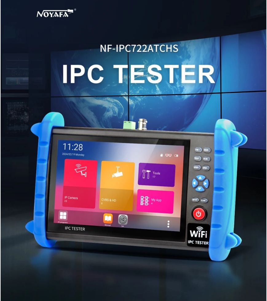 ЗащитакабеляТестермониторингасетиNF-IPC722ATCH,7-дюймовыйэкран(1920*1080)поддерживаетWIFI,IP-тестирование,моделированиеCVBS,AHDCVITVIHDMI