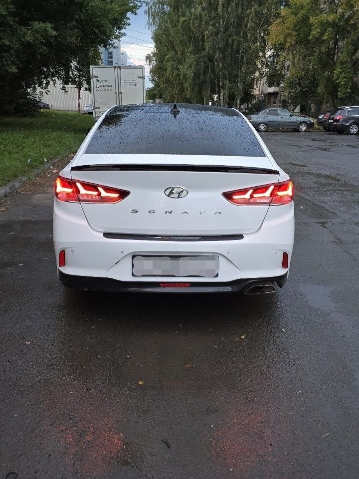 Спойлер Hyundai Sonata 7 LF (2014-2019) чёрный глянец