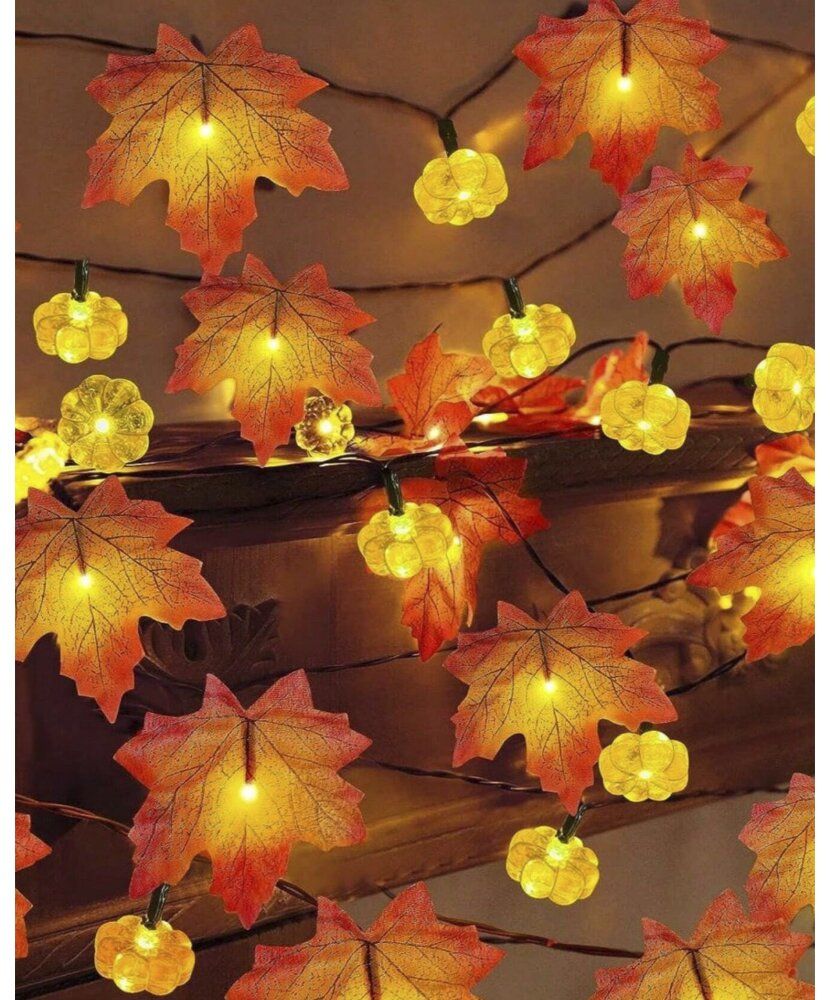 Светодиодная гирлянда "Осенние листья" (20708) 1,5 метра 10 лампочек