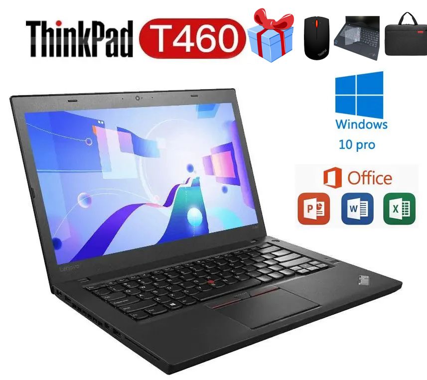 Lenovot460-i5Ноутбук14.1",IntelCorei5-6200U,RAM16ГБ,SSD,IntelHDGraphics520,WindowsPro,черный,Русскаяраскладка