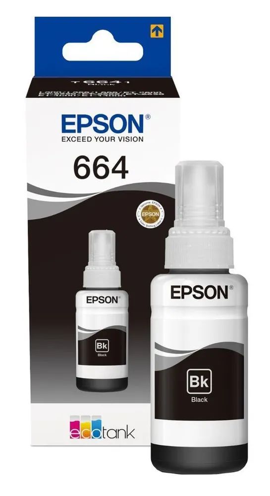 Чернила Epson 664 black (C13T66414A) оригинал, черные, 70 мл