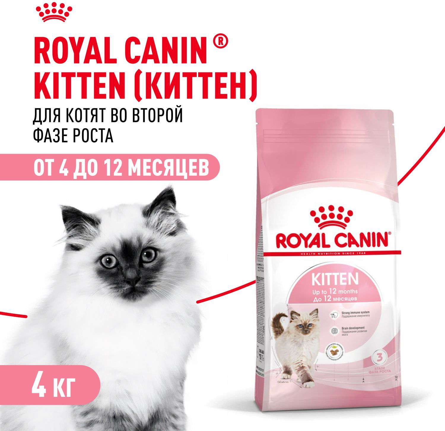 Сухой корм для котят Royal Canin Kitten, 4 кг