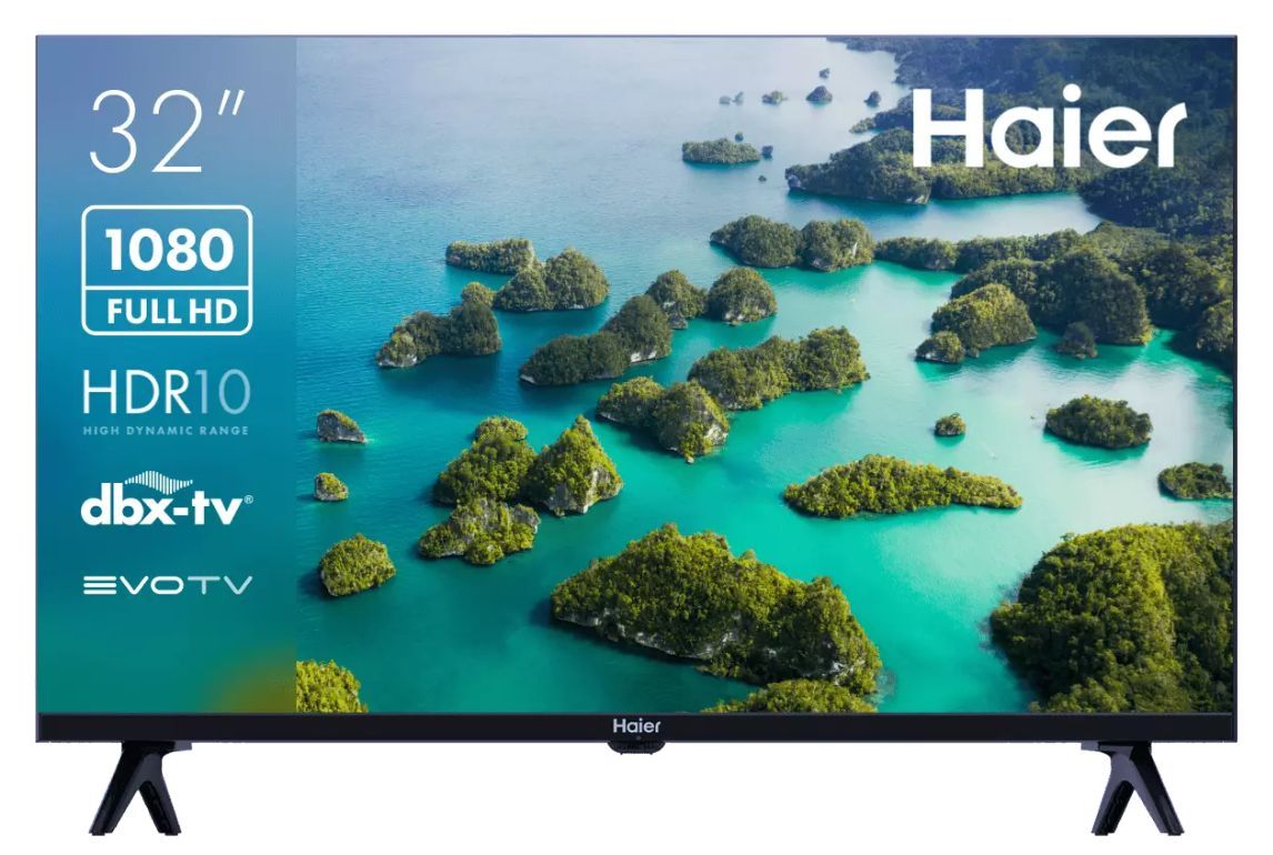 Haier Телевизор 32 Smart TV S2 32" Full HD, черный