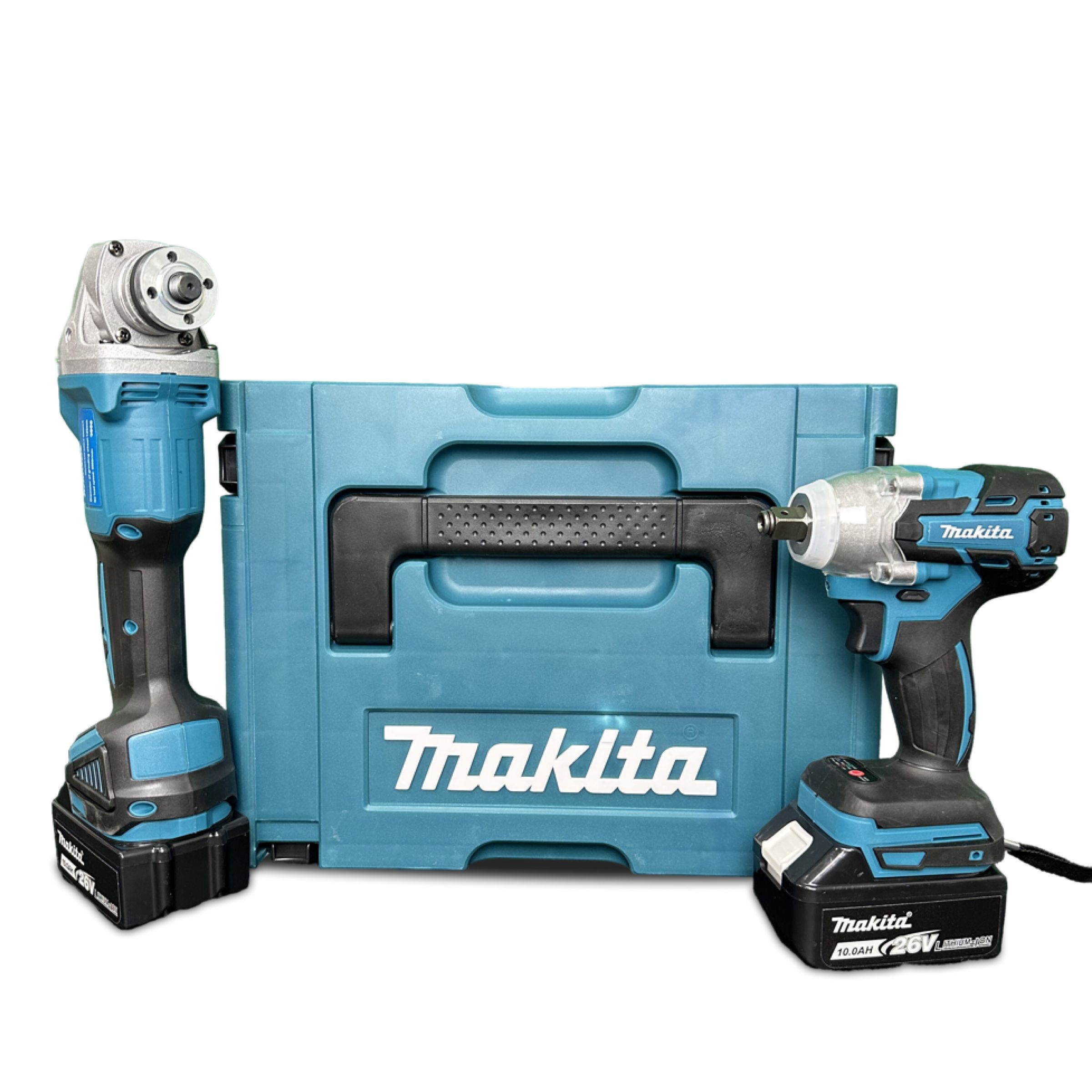 Makita Гайковёрт Аккумуляторный Ударный 26v + Болгарка УШМ 125мм бесщеточная Набор инструмента 2в1 Макита