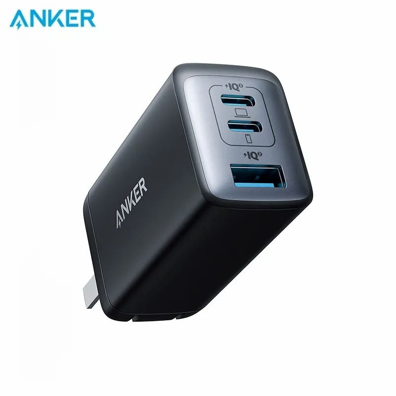 AnkerNanoII65WA2667Three-portCharger735USBCБыстраякомпактнаяскладнаянастеннаязарядкаGaN