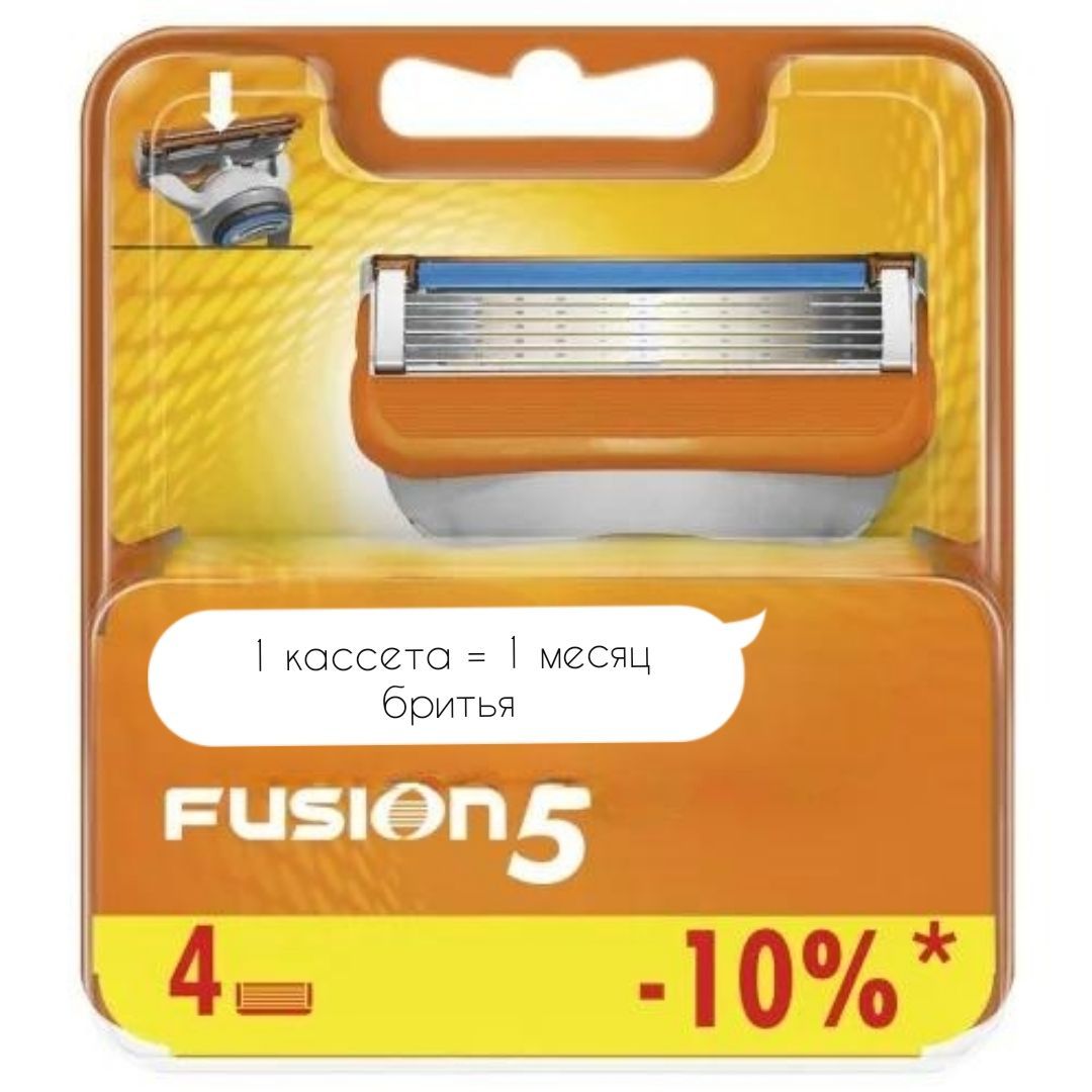 Сменные кассеты для бритья Fusion5, 4 шт