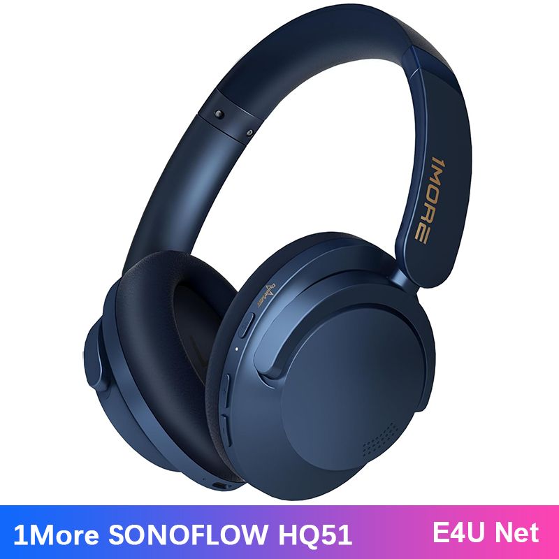 1MOREНаушникибеспроводные1MoreSonoFlowHQ51,Bluetooth,черный,темно-синий