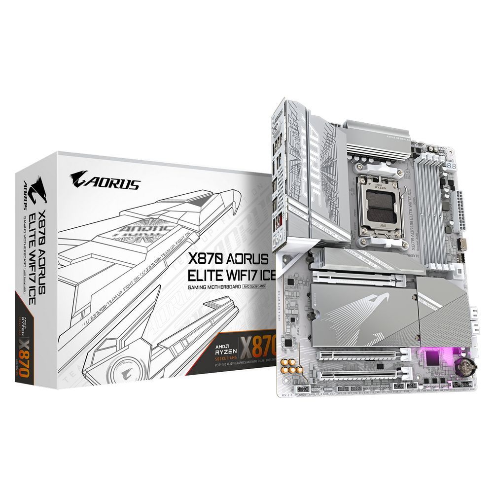 МатеринскаяплатаGigaByteX870AORUSELITEWF7ICE,AM5,AMDX870,ATX,RTL(X870AORUSELITEWIFI7ICE)