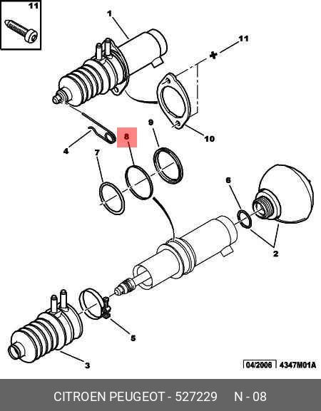 Кольцо уплотнит.гидростойки CITROEN C5 I 00-08 D 37