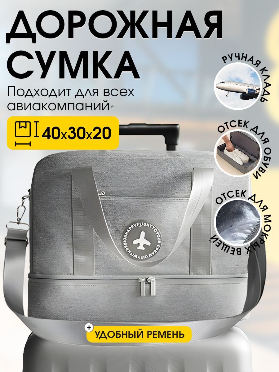 Сумка ручная кладь 40*30*20 в самолет