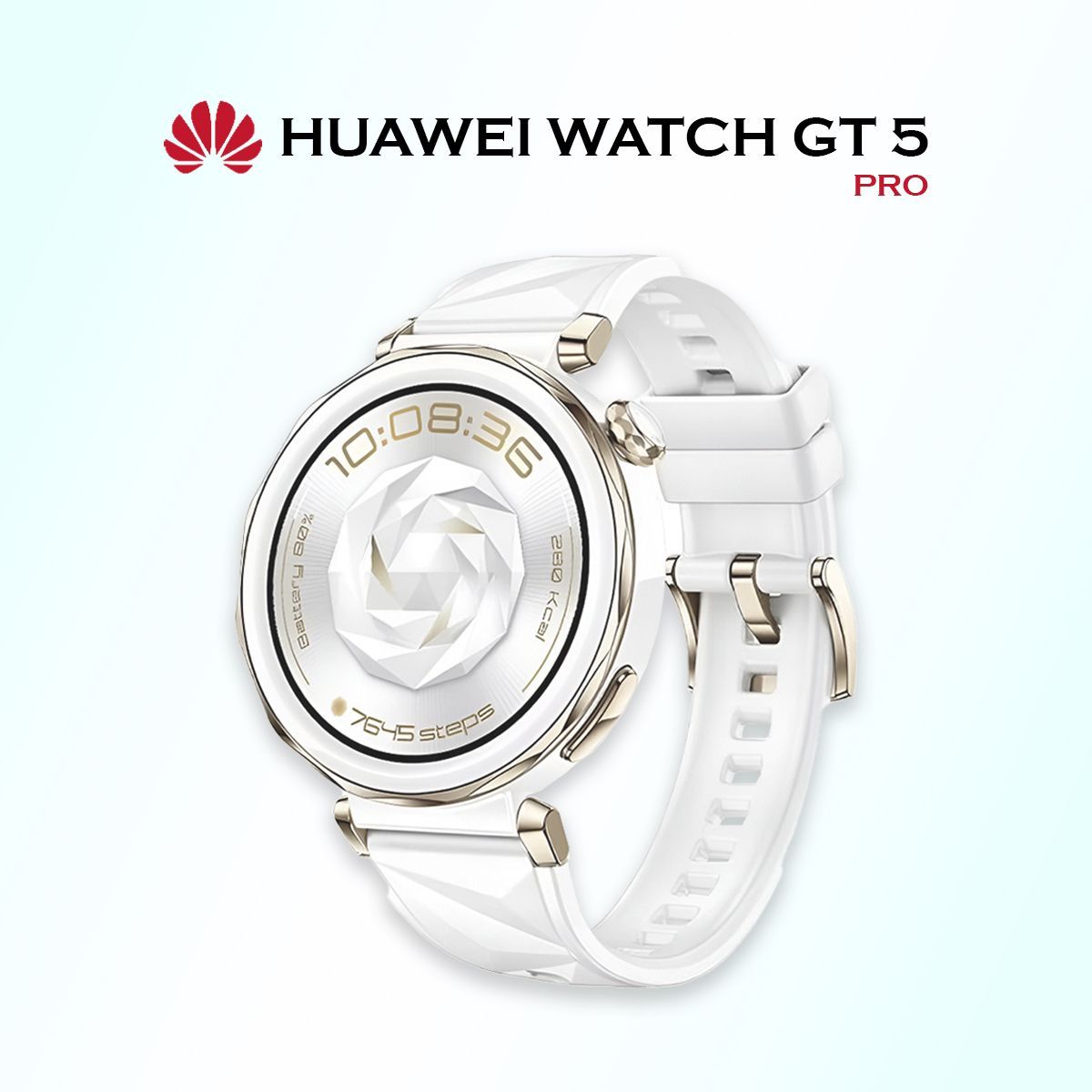 УмныечасыHUAWEIWATCHGT5PRO,JNA-B29,42мм,белые