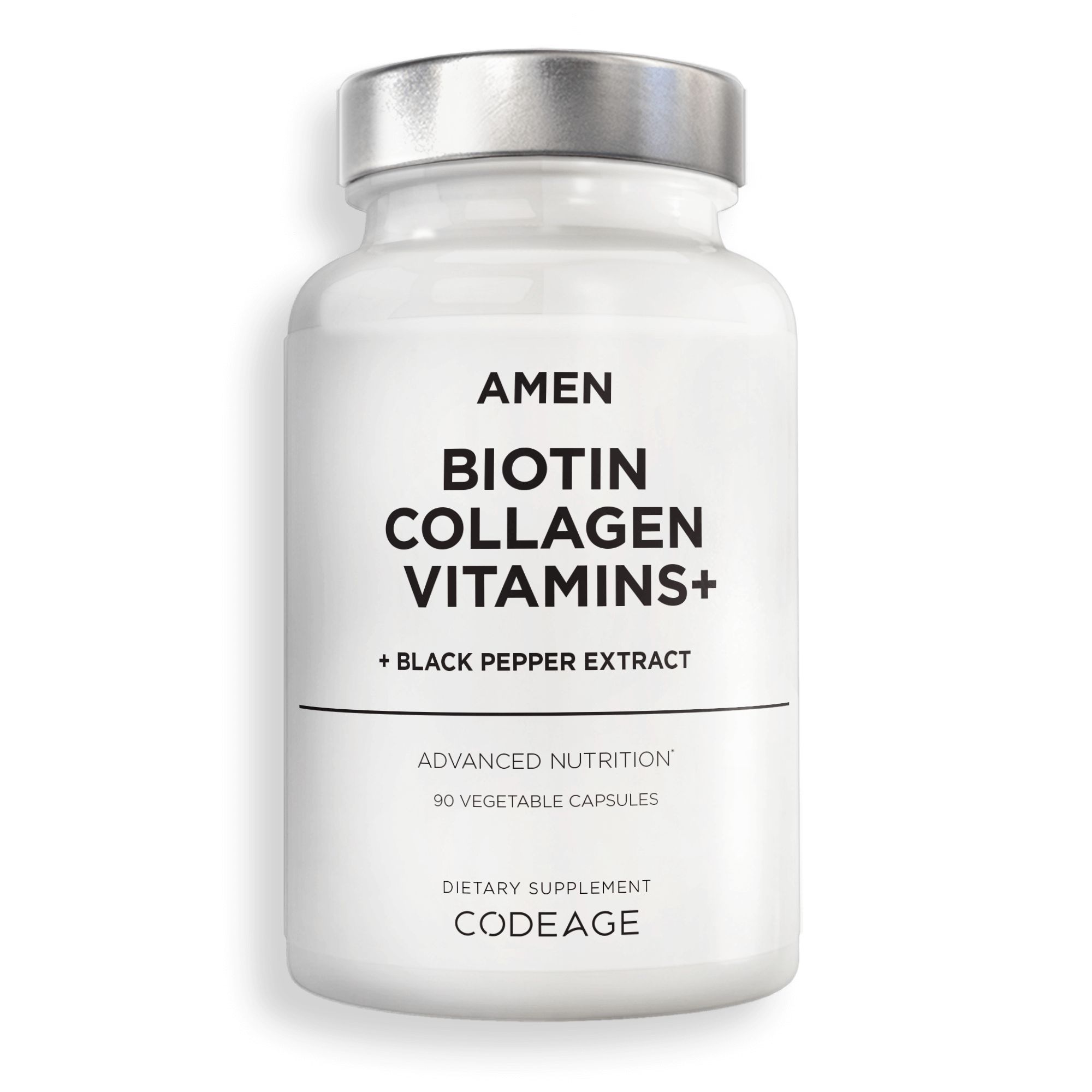 Витаминный комплекс Codeage, Amen Biotin Collagen+, 90 капсул