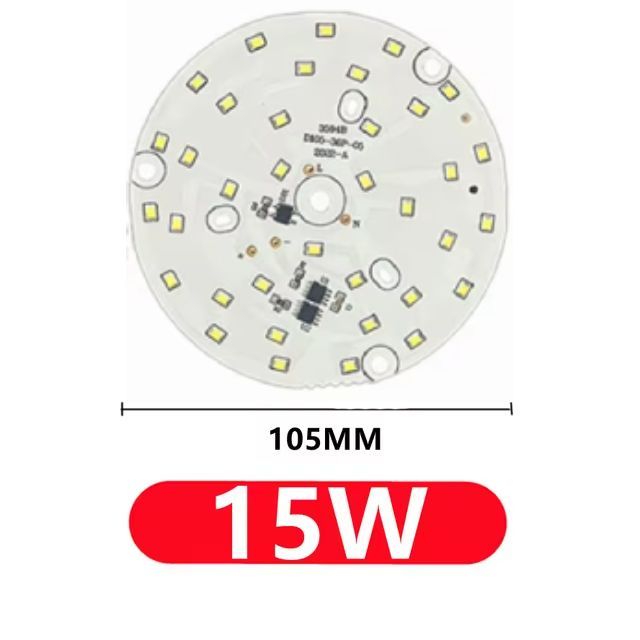 Алюминиеваякруглаясветодиоднаяплата(модуль)15W220V105ммledsmd2835,белыйтеплыйсвет