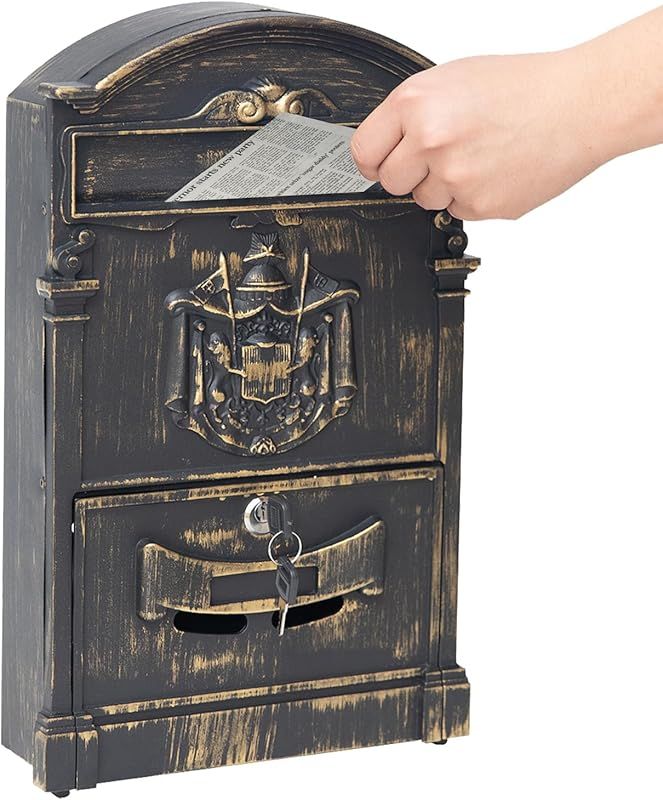 Почтовый ящик 1 секц. 400 мм x 300 мм x 270 мм, бронза