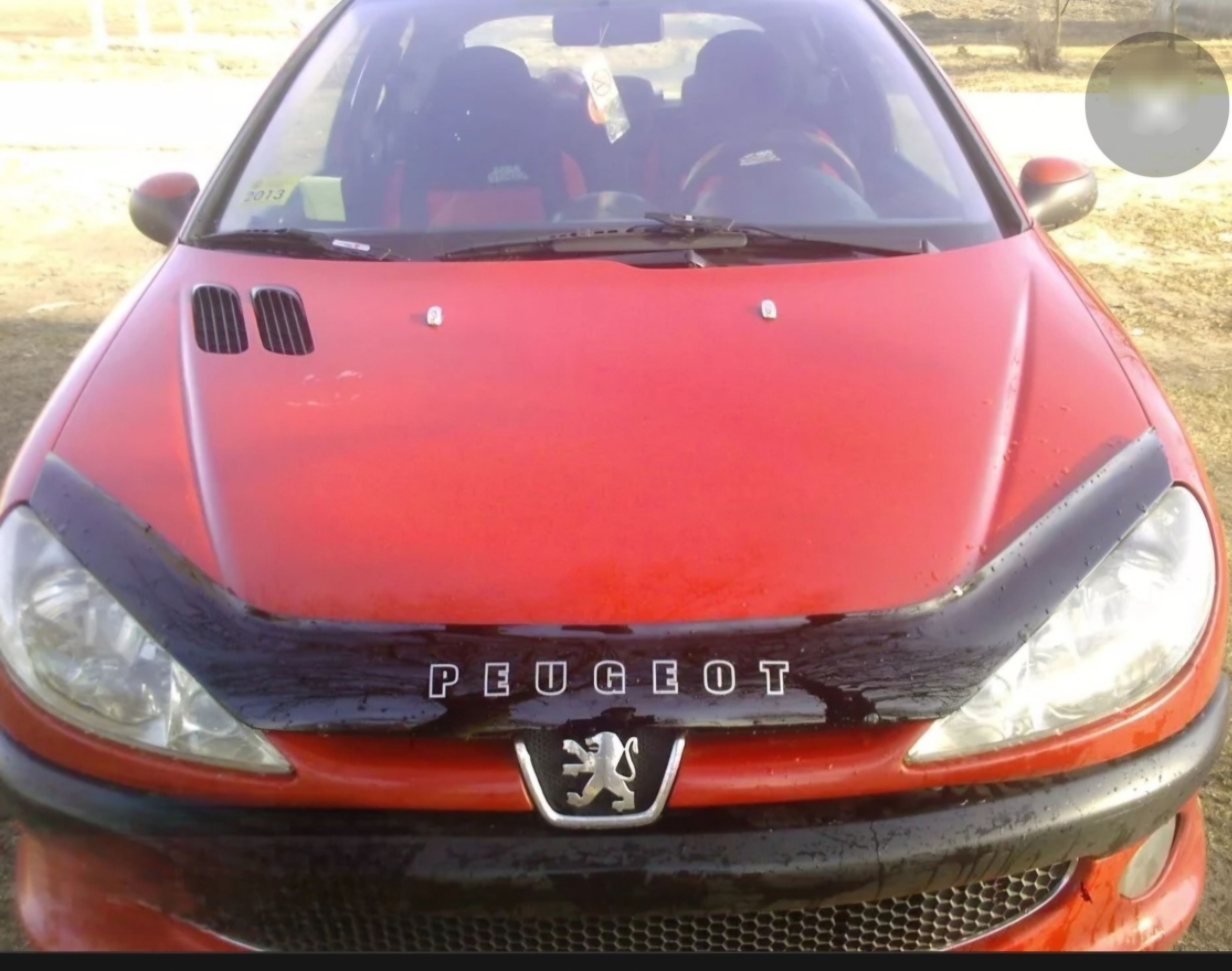 дефлектор капота отбойник Peugeot 206 с 1998г