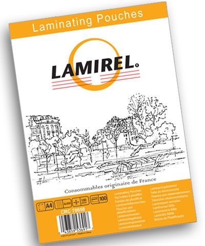 Пленка для ламинирования Lamirel, А4, 100мкм, 100 шт.