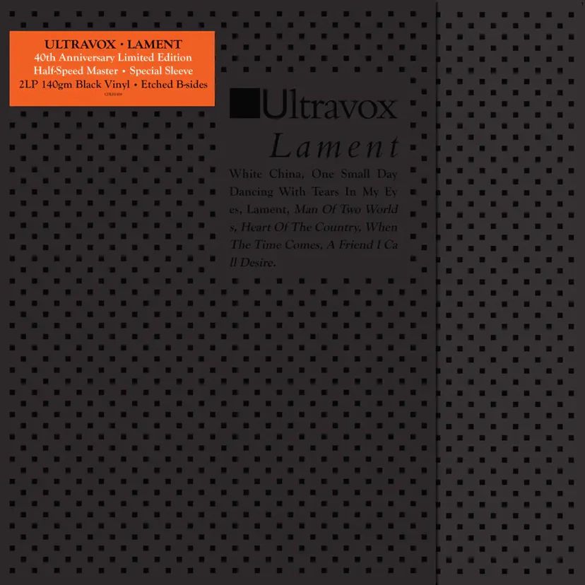 Ultravox - Lament 40th Anniversary Deluxe 2LP 2024 новая виниловая пластинка