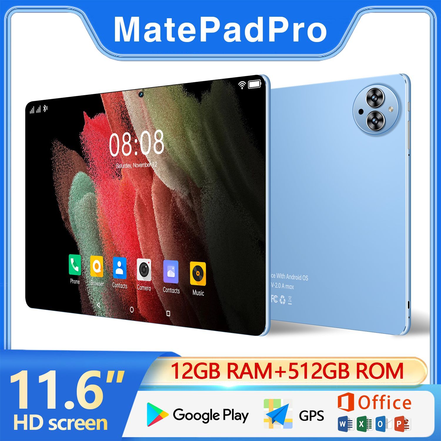 vove Планшет Планшет с клавиатурой MatePad Pro 11.6 512Гб, 11.6" 12 ГБ/512 ГБ, синий