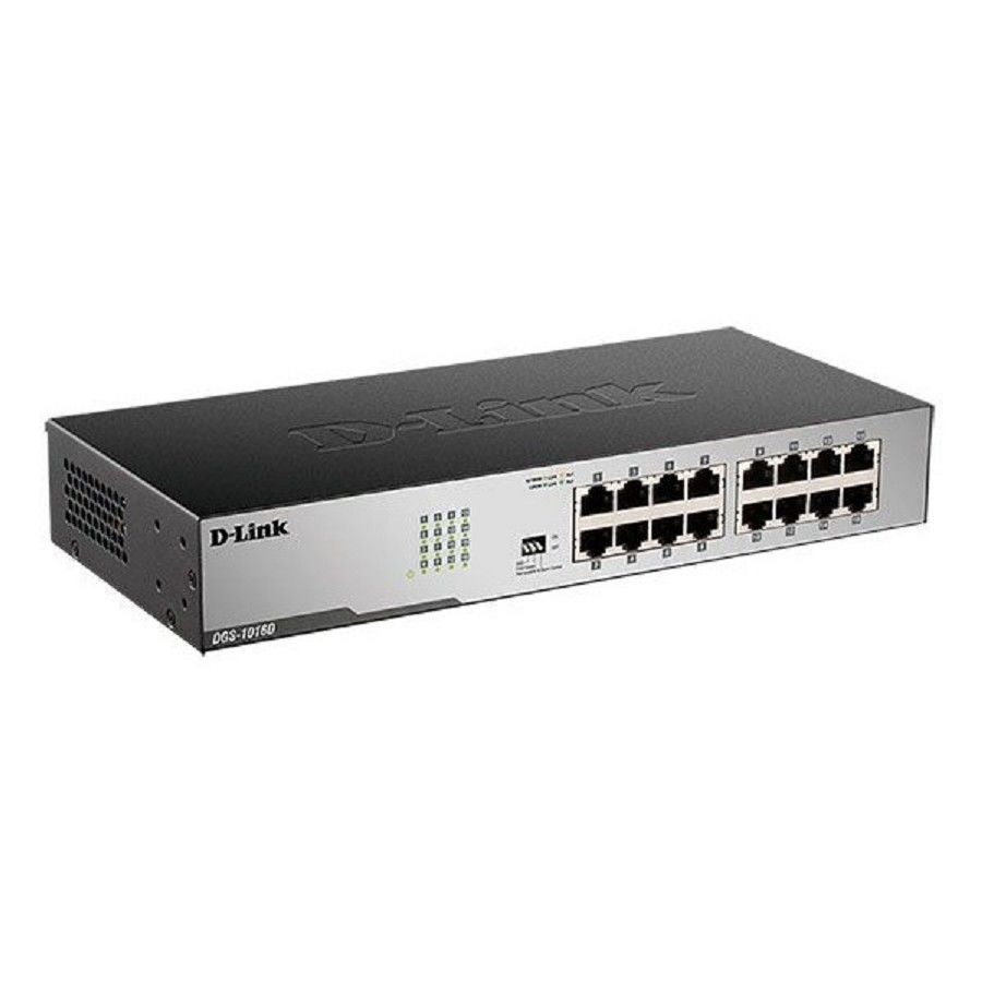 КоммутаторD-LinkDGS-1016D/I2Aгигабитныйнеуправляемый,16xRJ451Гбит/с