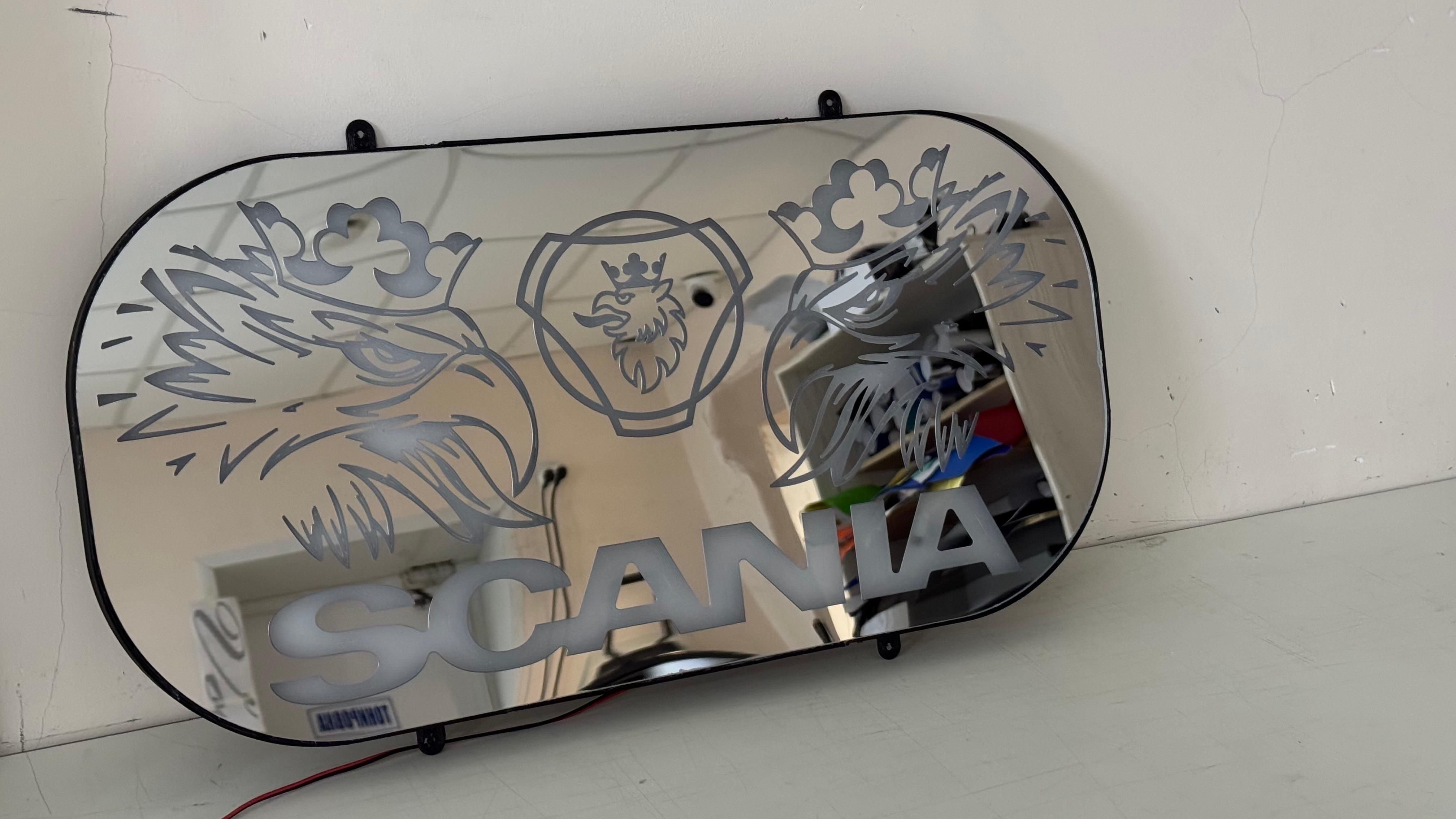 Табличка зеркальная в спальник Scania 60х30см 24В купить c доставкой на OZON по низкой цене (1759481045)