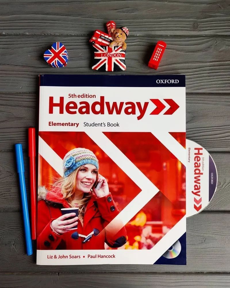 Headway Elementary 5-th edition Пятое издание Комплект Учебник+Тетрадь+CD